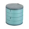 thumbnail image 1 of Jewelry Organizer, Small Jewelry Storage Box Earring Holder for Women, 5-Layer Rotating Travel Jewelry Tray Case with Lid for Bracelets Rings Bracelets, 1 of 8