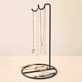 thumbnail image 1 of Jewelry Organizer Stand, Black Metal Display Rack for Necklaces and Bracelets on Vanity, 1 of 6