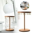 thumbnail image 1 of Jewelry Organizer Stand Display Holder for Earrings Necklaces Bracelets Rings Countertop Storage Rack with Multiple Hooks and Bars, 1 of 6