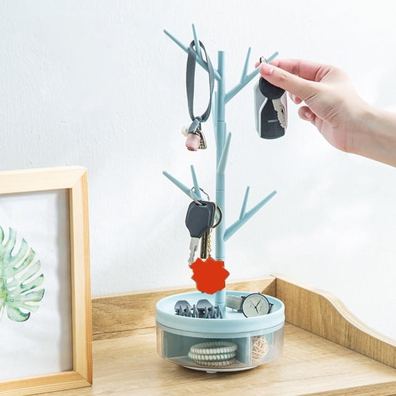 Jewelry Organizer Stand, Necklace Organizer Tree, Earring Display Towers, Jewelry Storage Rack for Vanity, Space Saving Jewelry Holder