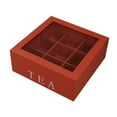 thumbnail image 1 of Jewelry Organizer Tea Box Storage Organizer Wood Jewelry Box Transparent Lid for Tea Enthusiasts Home Use, 1 of 9