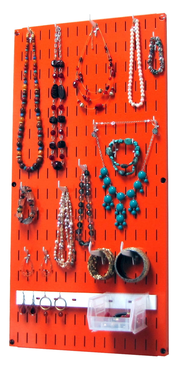 Jewelry Organizer Wall Hanging Jewelry Holder Necklace Rack ?Çô Orange Wall Mounted Jewelry Organizer System