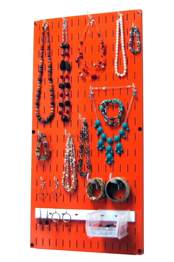 Jewelry Organizer Wall Hanging Jewelry Holder Necklace Rack ?Çô Orange Wall Mounted Jewelry Organizer System