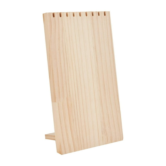 Jewelry Organizer, Wood Necklace Holder, 9.6 Inch Plank Necklace Jewelry Display Stand, Detachable Wood Jewelry Stand, Necklace Display Stand, Ornament Display for Home Bedroom Decoration, Brown