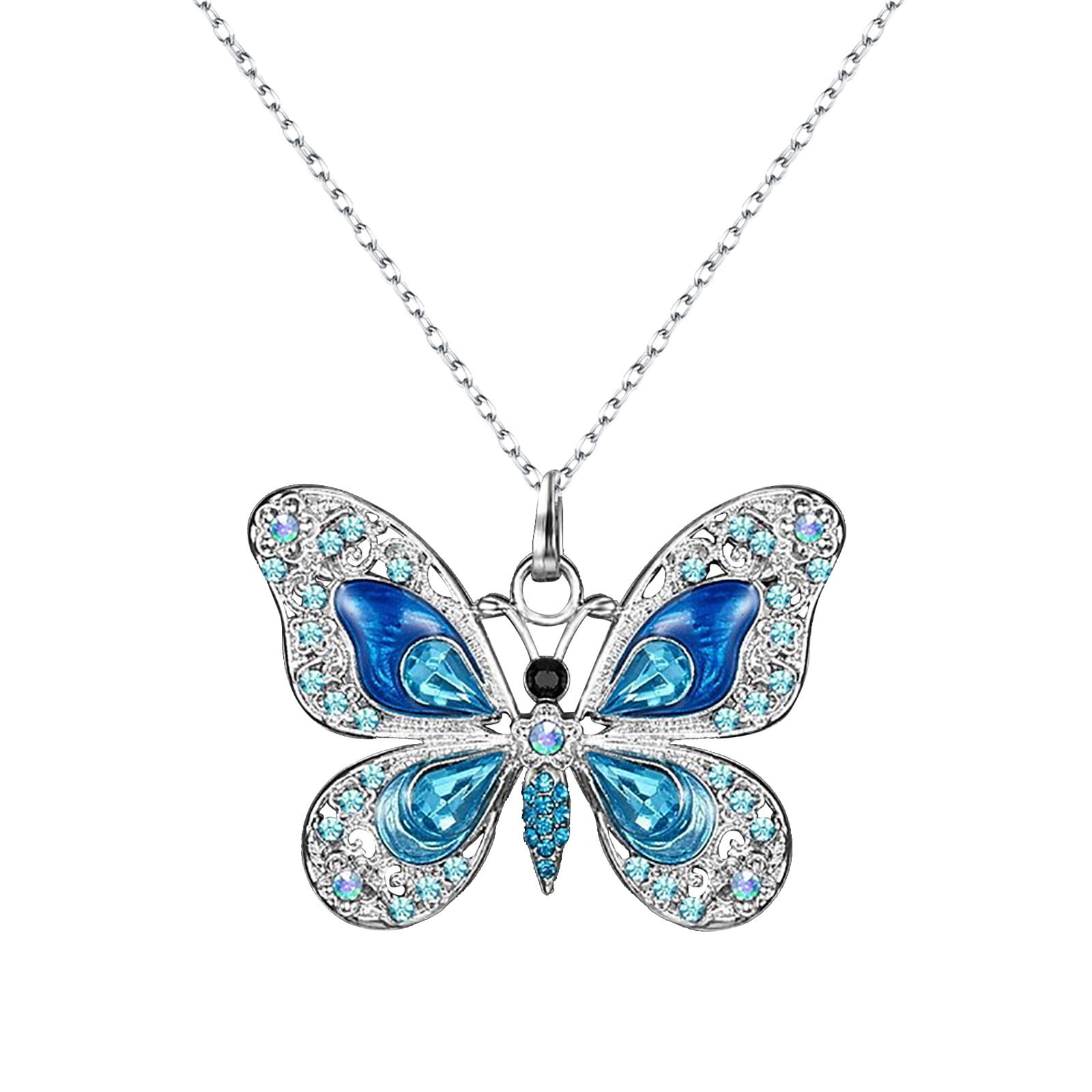 Jewelry Personality Vintage Multicolor Butterfly Necklace for