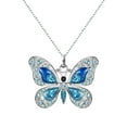 thumbnail image 1 of Jewelry Personality Vintage Multicolor Butterfly Necklace for Women Jewelry Gifts Necklaces for Women Alloy Blue, 1 of 6