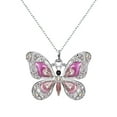 thumbnail image 1 of Jewelry Personality Vintage Multicolor Butterfly Necklace for Women Jewelry Gifts Necklaces for Women Alloy Pink, 1 of 6