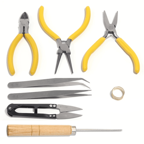 ZHIGUANG Jewelry Pliers Set, 8 Pcs Jewelry Making Tools Kit for Supplies, Wrapping, DIY Crafts, Beading