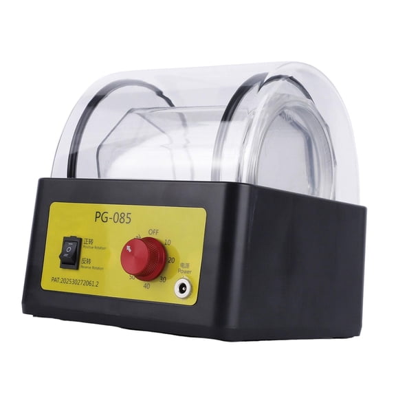 Jewelry Polisher Tumbler Machine with Bidirectional Rotation for Gold Silver Brass Crafts and Small Workshops