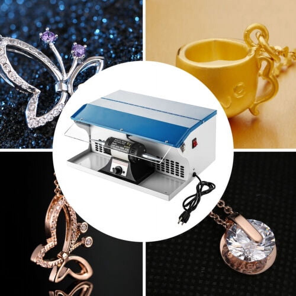 Jewelry Polishing Buffing Machine Table Top Dust Collector w/ Light ...