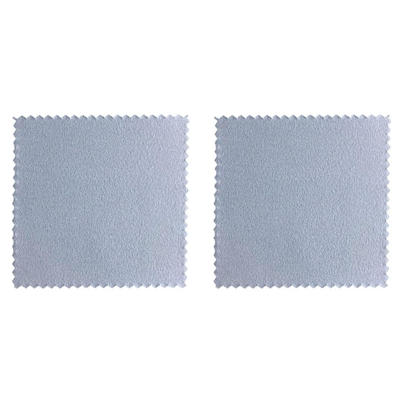 Jewelry Polishing Cloths, for Silver Gold Brass Copper, Premium Microfiber Cleaning Cloths for Glasses Watches Mirrors, Tarnish Removal (2Pcs) Silver