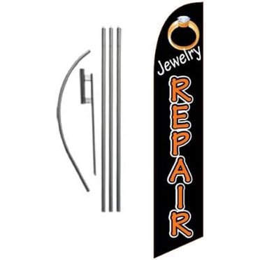 FeatherFlagNation Feather Banner Swooper Flag Kit With Pole And Spike