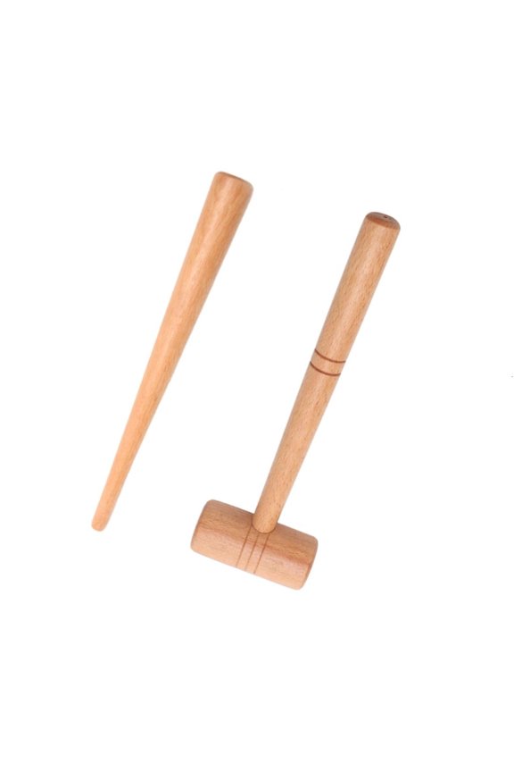 Jewelry Repair Hammer Rings Size Adjuster Jewelry Wood Texture Suitable for Shaping and Repairing Rings