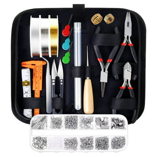 Jewelry Making Kit Jewelry Findings Starter Kit, TSV 905pcs Gold Jewelry Beading Repair Tools Kit for Necklace Making, Including Lobster Clasps