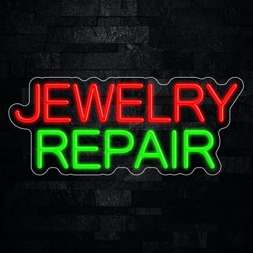 Jewelry Repair LED Neon Sign 24"L x 10"H #32421