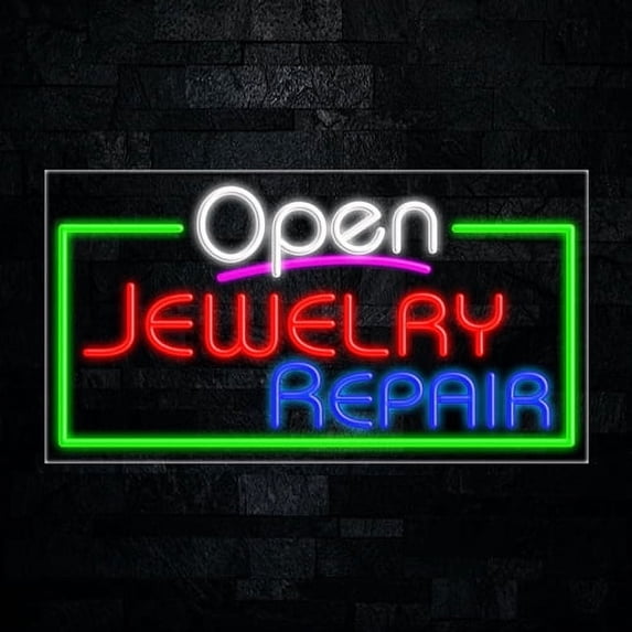 Jewelry Repair LED Neon Sign 33"L x 18"H #35771