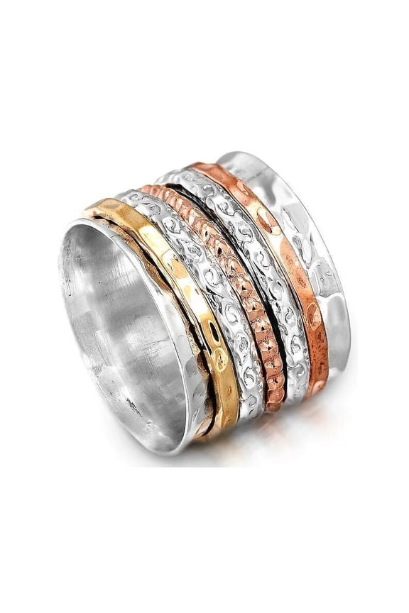 Jewelry Retro Personality Multi-layer Rotatable Ring
