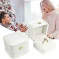 thumbnail image 1 of Jewelry Ring Box Compact Size Portable Scratch-proof Soft Velvet Lined Earring Ring Case Jewelry Organizer, 1 of 8