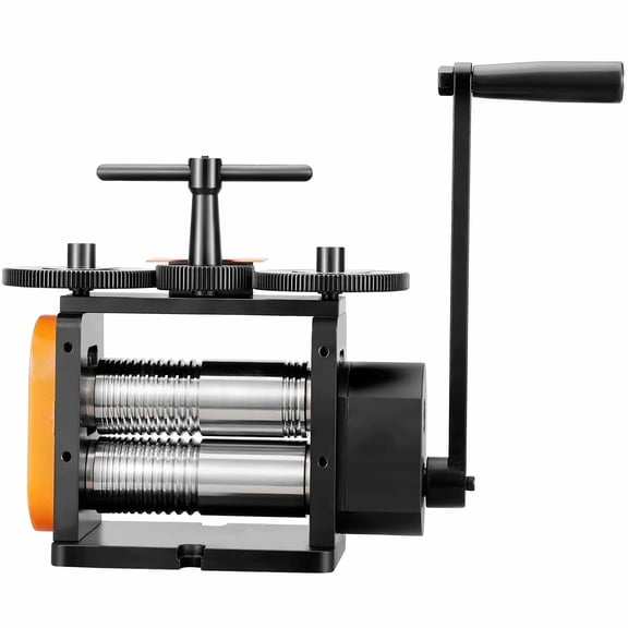 Jewelry Rolling Mill 2.24" 57mm Metal Rolling Mill Machine 3-in-1 Adjustable 0-5.5mm for Sheet Metal Wire Ellipse Jewelry Making