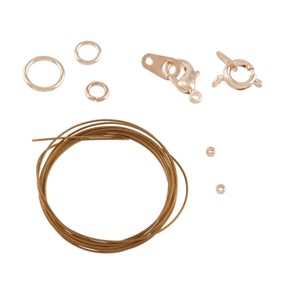 Bead Landing Jewelry Rose Gold Findings Kit - 79 Pieces Per Kit, 948 Total, Includes Clasps, Jump Rings, Crimp Beads & Wire for DIY Jewelry Making, 12 Pack