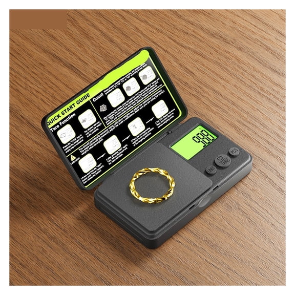 Jewelry Scale with Flip Cover, Lab Precision LCD & Unit conversion for Gold/Diamond ,High-Precision Weighing Technology