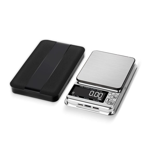 Jewelry Scales Pocket Kitchen Scale 100g/500g, USB Charging High Precision Electronic Stainless Digital LCD - High Precision