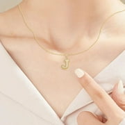DOLSRINKSYS Jewelry Set : Alphabet Necklace A To Z 26 Uppercase Initials Letter Name Necklace Rope Chain Womens Men Girls Gold Silver