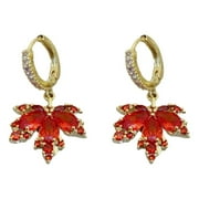DOLSRINKSYS Jewelry Set : Red Maple Leaf Earrings Thanksgiving Earrings For Women Fall Maple Earrings Statement Leaf Stud Earrings For Teen Girls