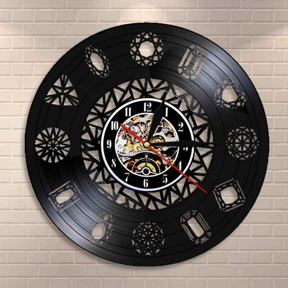 Jewelry Shop Diamond Wall Art Wall Clock Crystal Gems Stones Rocks Crystal Clusters Nature Art Diamond Vinyl Record Wall Clock