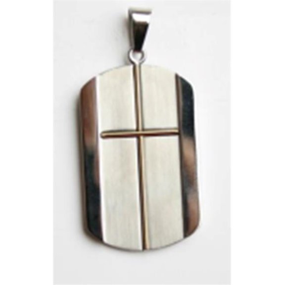 Jewelry Silver Tag with Cross