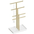 Jewelry Stand Organizer, 14.5" Tall Sturdy Metal, 3Tier Jewelry Holder