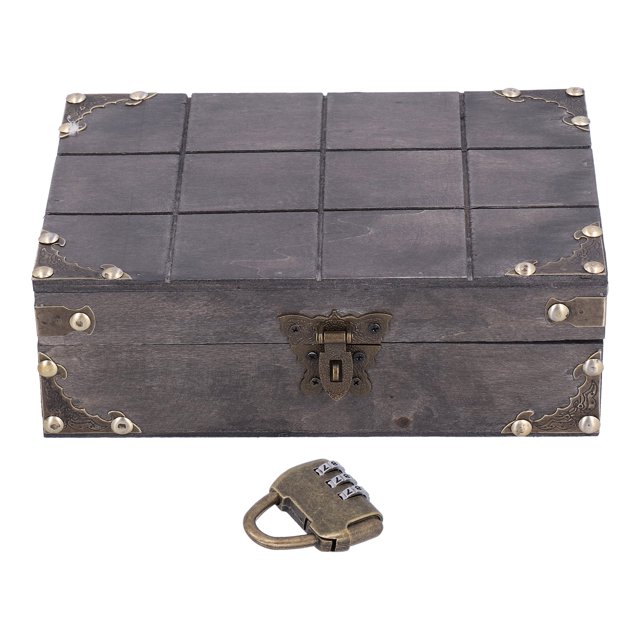 Jewelry Storage Box Retro Photography Shooting Props With Codes Lock