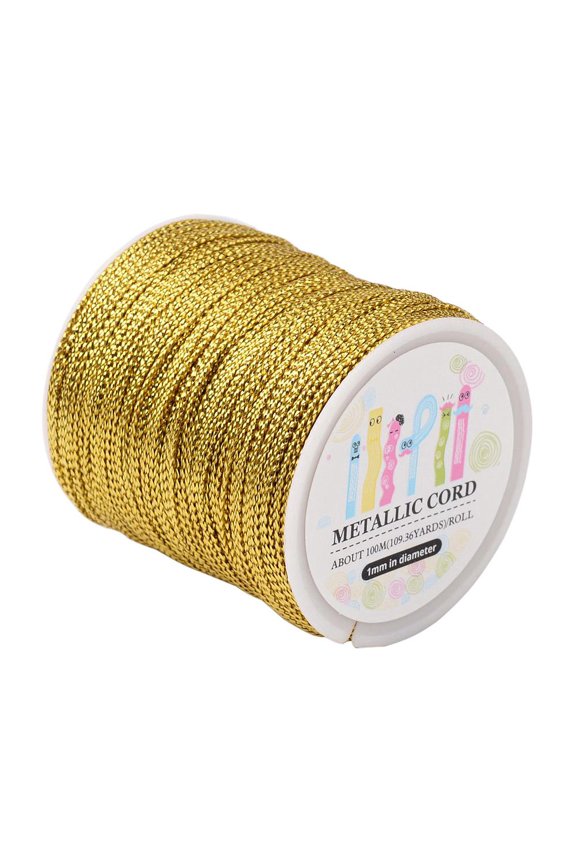Jewelry Thread Metallic Threads Goldenrod 1mm 109.36yards/roll(100m/roll)