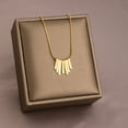 thumbnail image 1 of Jewelry Titanium Stainless Steel Womens Necklace Chain Unisex Gold LNSX009, 1 of 5