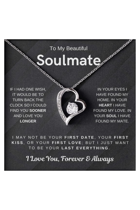 Jewelry To My Wife - Forever Love Necklace, Soulmate Her, Romantic Birthday Or Valentine #1551, White Forever Love Necklace