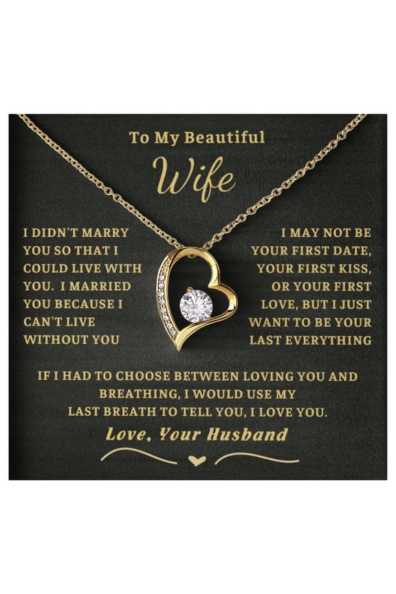 Jewelry To My Wife, Soulmate, Wife, Meaningful Melt Her Heart For Wife, Wife Necklace, Women #1625, Gold Forever Love Necklace