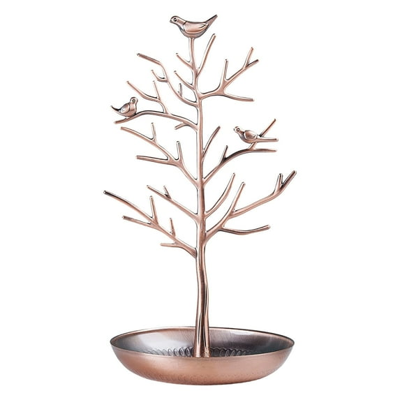 Jewelry Towers,Jewelry Tree Necklace Earring Holder,Jewelry Tree Stand,Tree Design Display Storage,Metal Tree,Earring Tree Organizer for Women,Aesthetic Room Decor,Ear Ring Holder,1 Pack,11.8"x6.3"