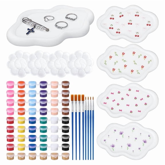 Jewelry Tray Ceramic Painting Ready to Paint Your Own Ceramic Ring Dish Holder Paintable Tray Crafts for Adults