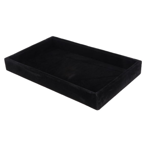 Jewelry Tray Organizer with Black Velvet Surface for Displaying Bracelets Necklaces and Earrings