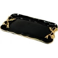 thumbnail image 1 of Jewelry Tray Vintage Decorative Tray Towel Tray Storage Tray Rings Necklace Bracelets Earrings Trays Cosmetics Jewelry Organizer Retro Design Bow Decor Resin Plate Coquette Room Decor (Black), 1 of 15