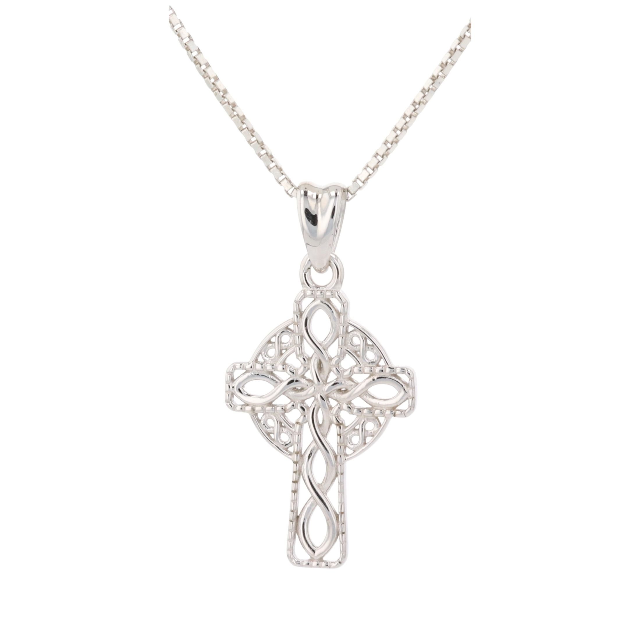 Jewelry Trends Eternity Cross Celtic Knot Sterling Silver Pendant ...