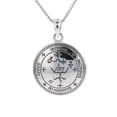 thumbnail image 1 of Jewelry Trends Sterling Silver Archangel Michael Sigil Pendant on 20 Inch Box Chain Necklace, 1 of 8