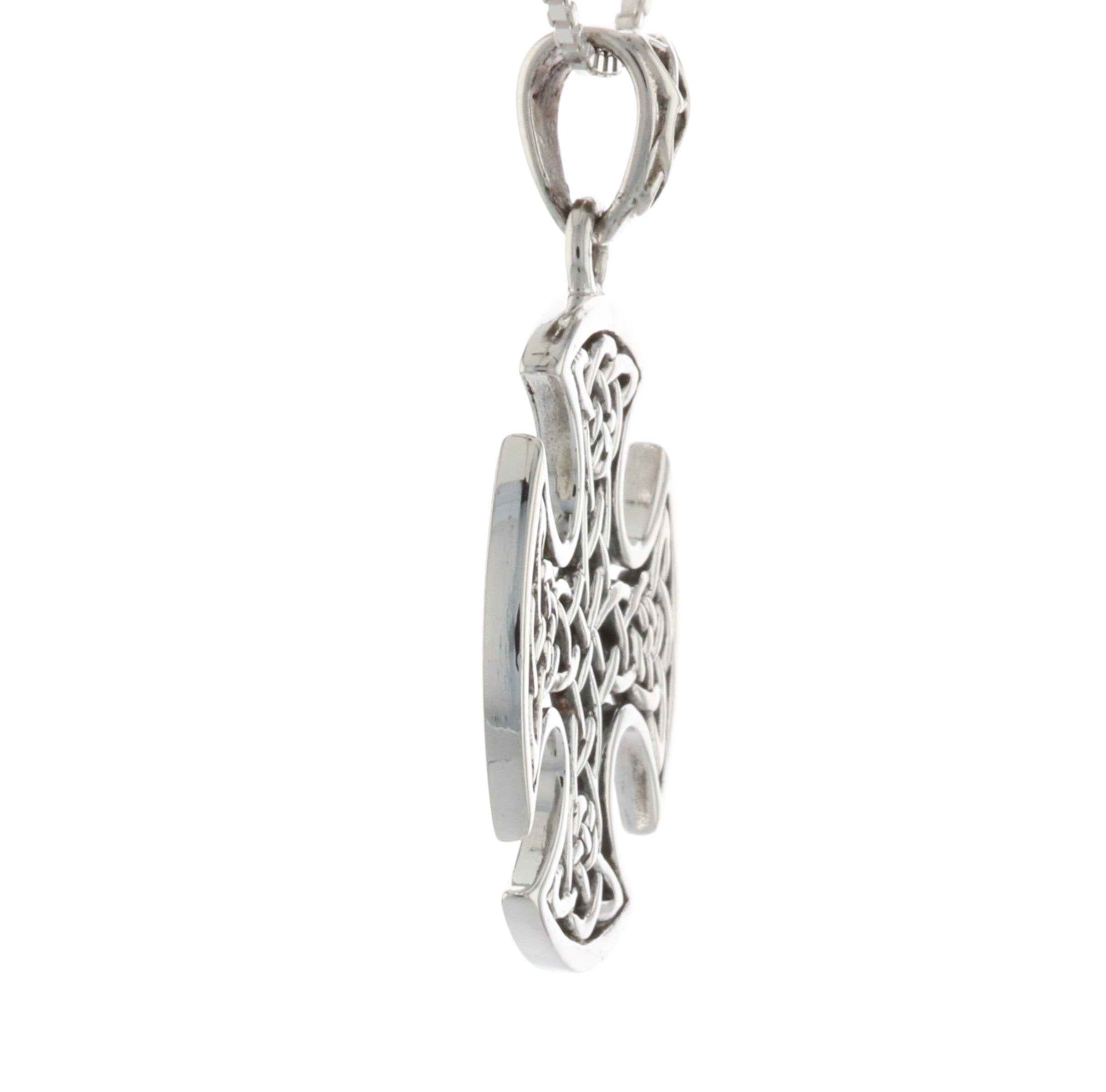 Jewelry Trends Sterling Silver Celtic Knot Cross Pendant Necklace 18 ...