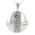thumbnail image 1 of Jewelry Trends Sterling Silver Celtic Knot Medallion Pendant on 22 Inch Box Chain Necklace, 1 of 8
