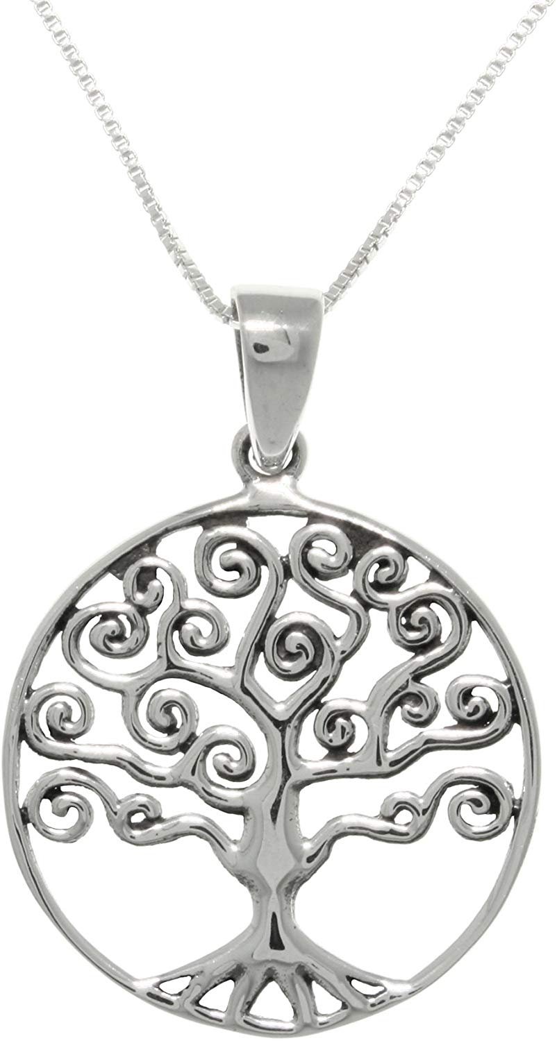 Jewelry Trends Sterling Silver Celtic Love Tree of Life Pendant on 18 ...