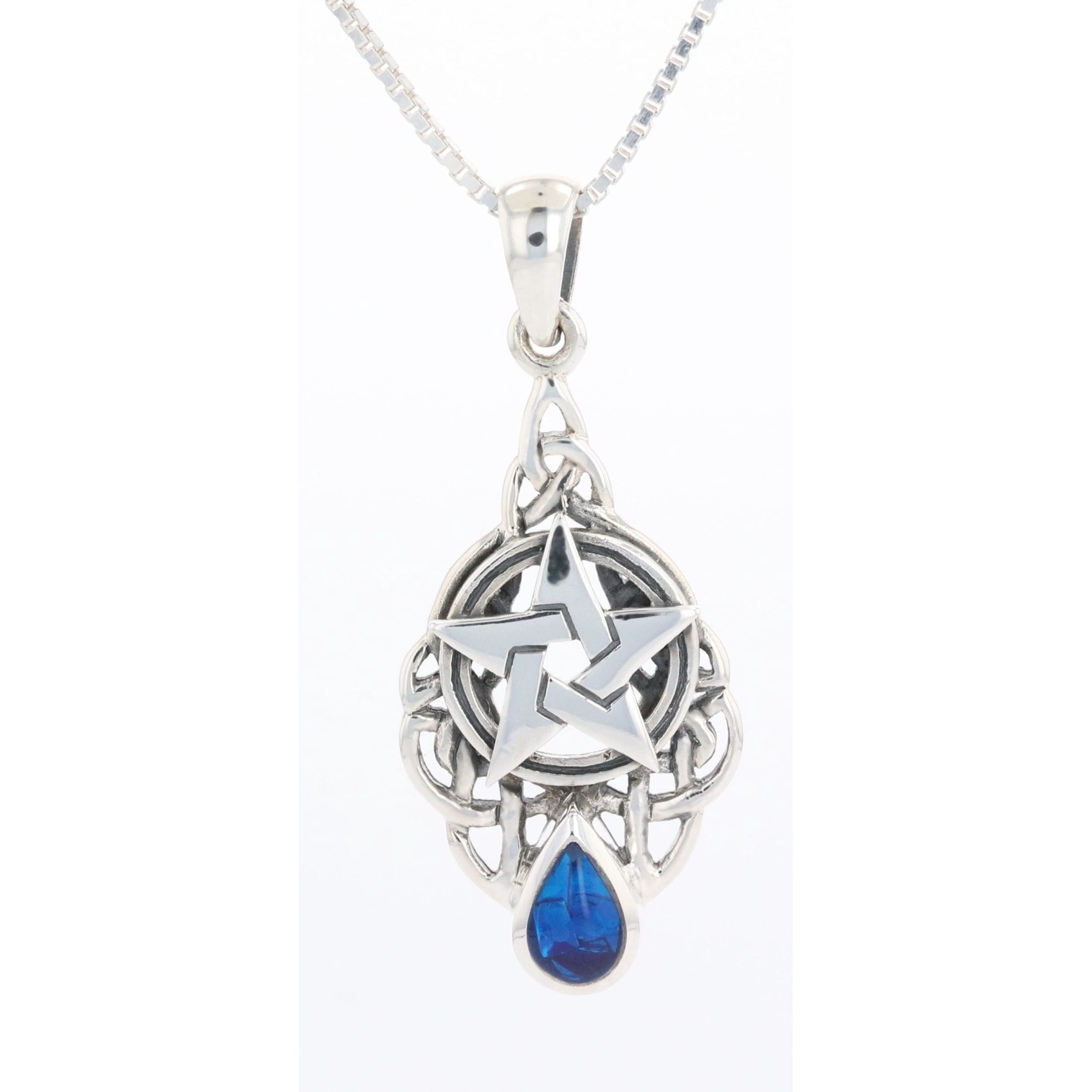 Jewelry Trends Sterling Silver Celtic Pentacle Star Pendant with Paua ...