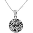 thumbnail image 1 of Jewelry Trends Sterling Silver Celtic Trinity Triskele Knotwork Pendant on 18 Inch Box Chain Necklace, 1 of 3