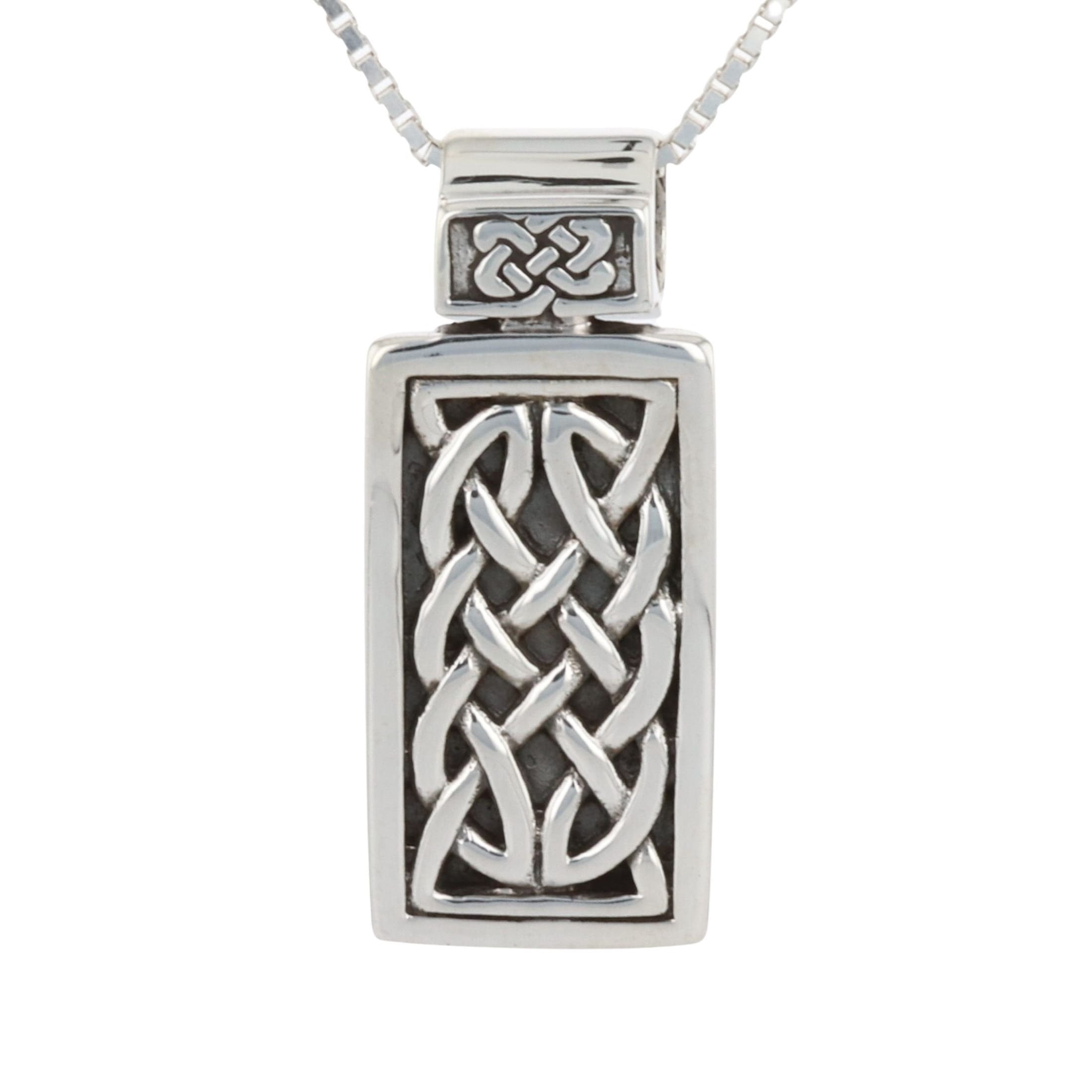 Jewelry Trends Sterling Silver Celtic Unity Knot Pendant on 18 Inch Box ...