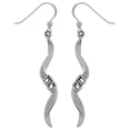 thumbnail image 1 of Jewelry Trends Sterling Silver Contemporary Geometric Ribbon Dangle Earrings, 1 of 4