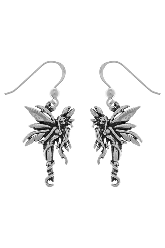 Sterling Silver Firefly Fairy Dangle Earrings by Artist Amy Brown